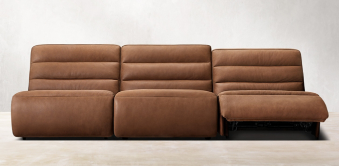 Chelsea Recliner Modular Armless Leather 