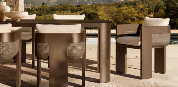 Sedona Cane Aluminum Dining