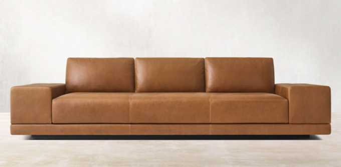 Cortona Leather Full Cushion Back Wide-Arm