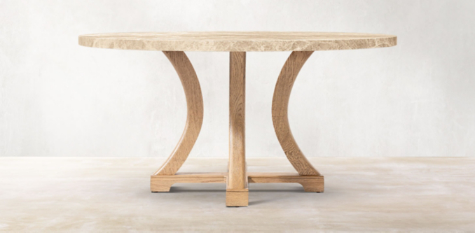 Genevieve Emperador Round Dining Table Collection