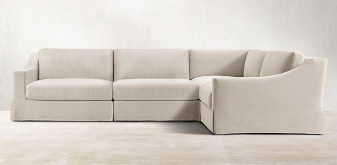 Modena Slipcovered Modular Slope Arm