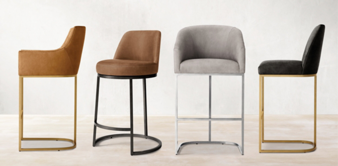 Emery Curved-Back Stool Collection