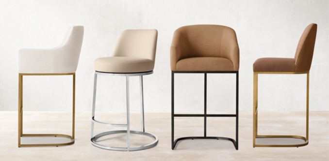 Emery Curved-Back Stool Collection