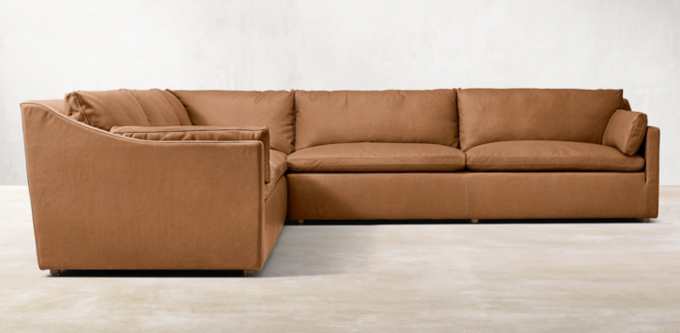 Cloud Leather Slope Arm Sectionals