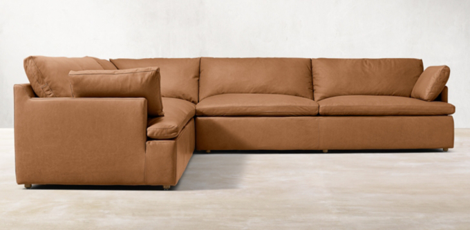 Cloud Leather Track Arm Sectionals