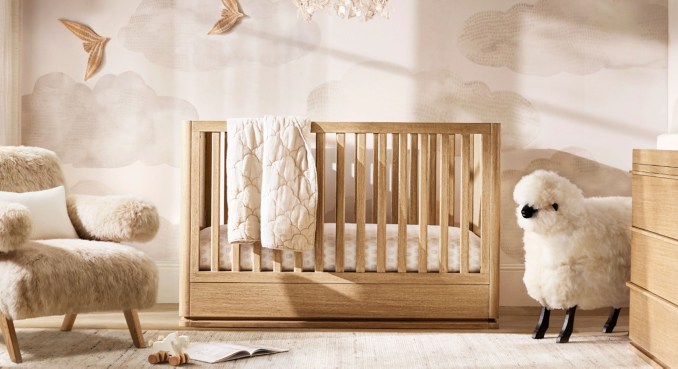 Washed Organic Linen Sheep Print Bedding Collection
