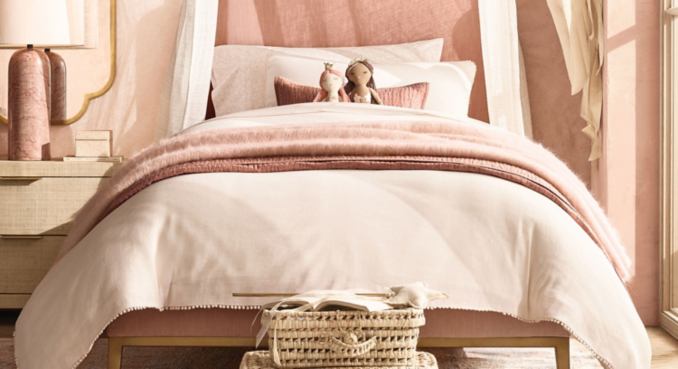 Petite Pom-Pom Linen-Cotton Bedding Collection