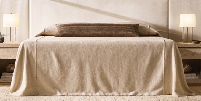 Cross Weave Cotton-linen Bed Cover Collection