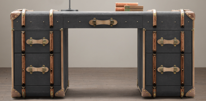 Richards Trunk Collection Charcoal Canvas Rh