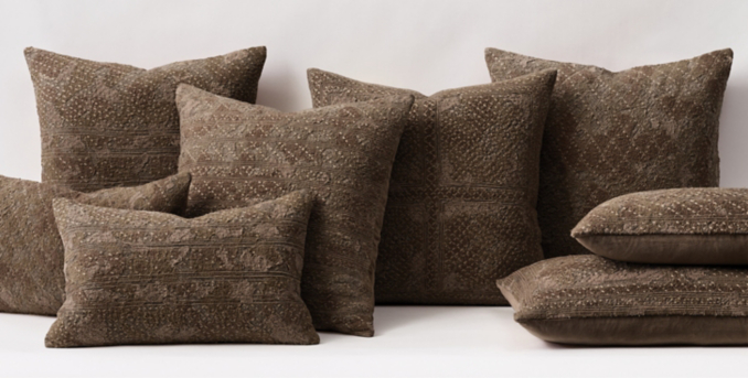 Handwoven Deconstructed Linen Pillow Collection