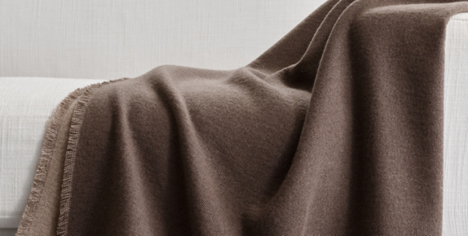 Italian Cashmere Two-Tone Throw Collection