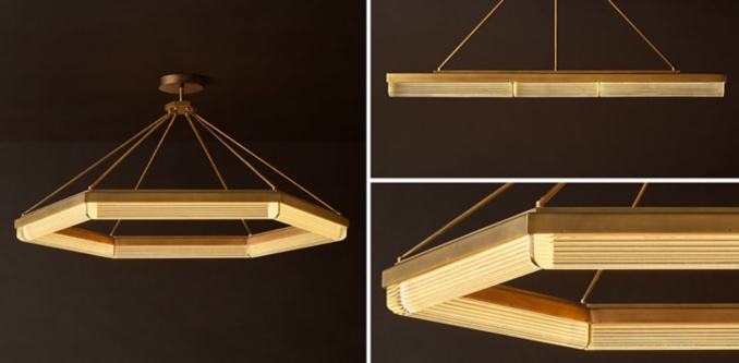 Pleated Crystal Lighting Collection