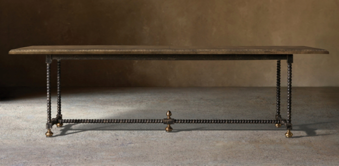 Baldacchino Brass Dining Table Collection