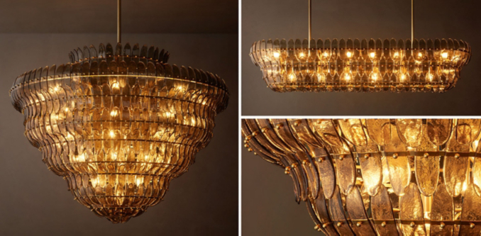 Amelia Smoke Glass Lighting Collection