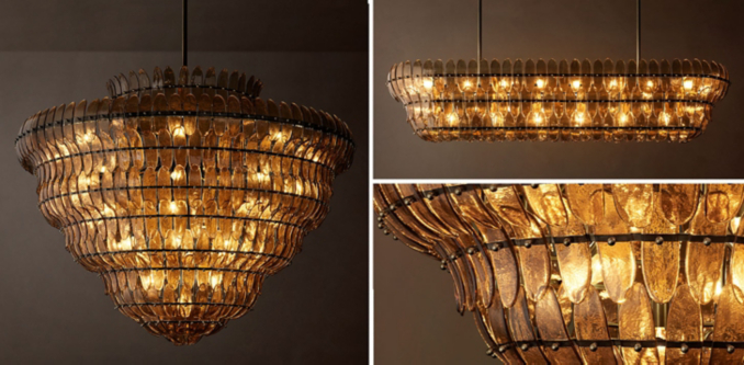 Amelia Smoke Glass Lighting Collection