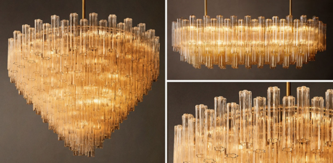 Tronchi Smoke Glass Lighting Collection