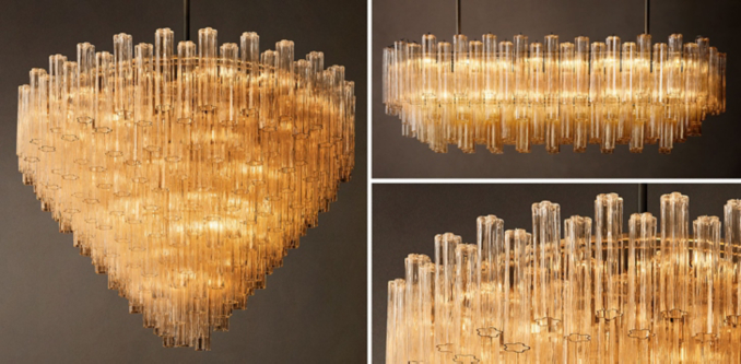 Tronchi Smoke Glass Lighting Collection