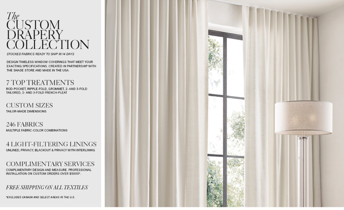 Custom Drapery RH