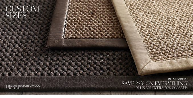 CustomSized Belgian Sisal Rugs RH