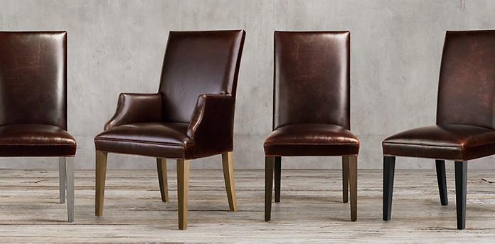 Hudson Parsons Dining Chair Collection Rh, Parsons Dining Chairs Leather