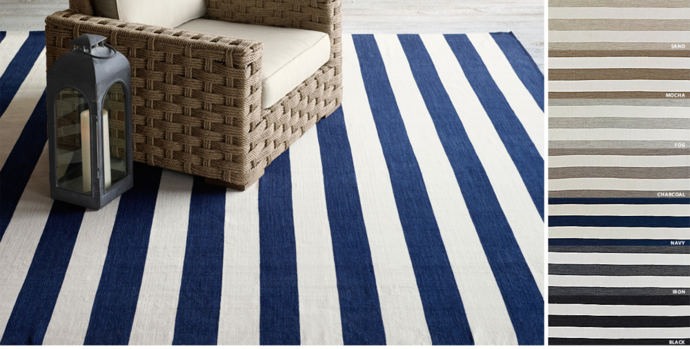 Perennials® Pinstripe Outdoor Rug Collection | RH