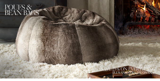 Bean Bags, Poufs & Pelts RH