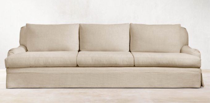 English Slipcovered Classic Roll Arm