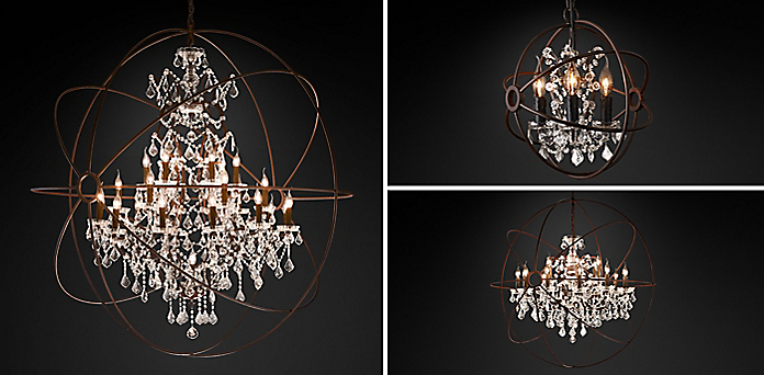 Orb Crystal Chandelier Collection, Foucault S Orb Crystal Chandelier 60