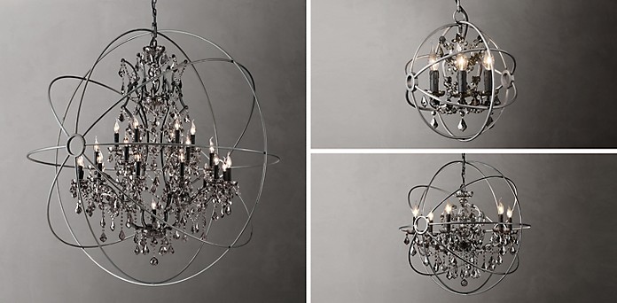 Orb Crystal Chandelier Collection, Foucault S Orb Crystal Chandelier 60