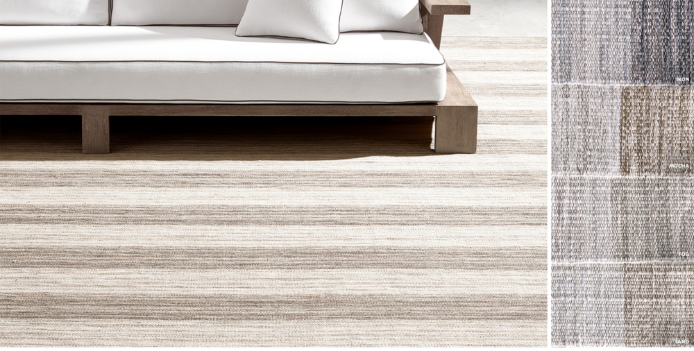 Perennials® Pinstripe Outdoor Rug Collection | RH