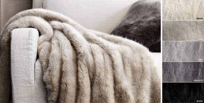 Restoration Hardware Fur Throw