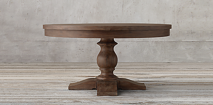 17th C Priory Round Dining Table, Round Table Restoration Hardware