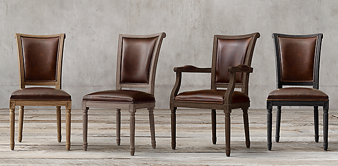 Leather Chair Collections Rh, Leather And Wood Dining Room Chairs
