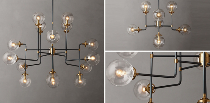 Bistro Globe Clear Glass Chandelier Collection