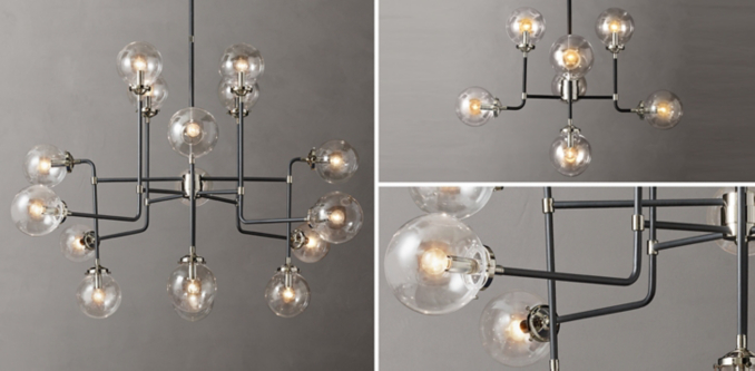 Bistro - Collection de lustres en globes de verre transparent