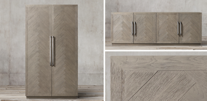 Herringbone Shelving And Cabinets Collection Weathered Grey Oak Rh