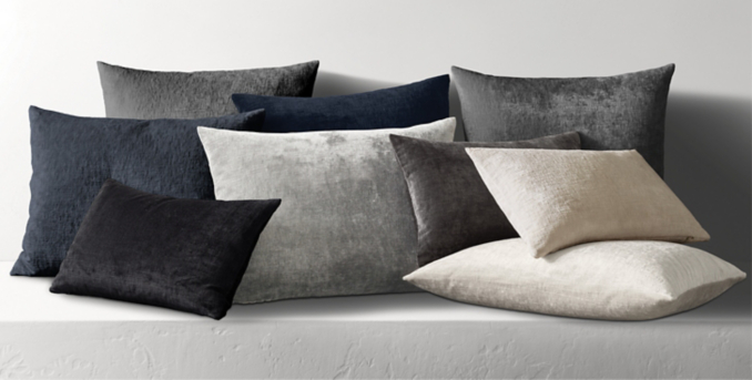 Italian Lustrous - Collection d'oreillers en velours lustré
