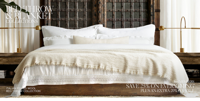 Bed Throws & Blankets RH