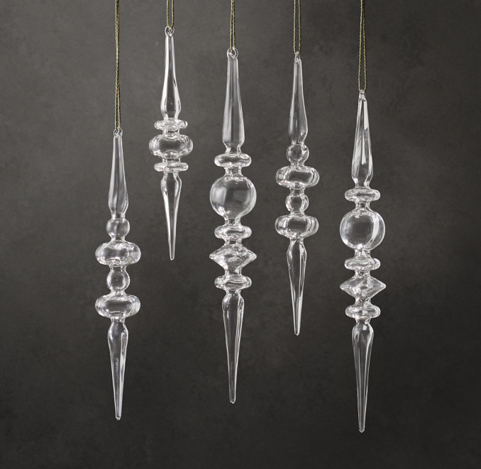 Artisan Handblown Glass Fluted Finial Collection