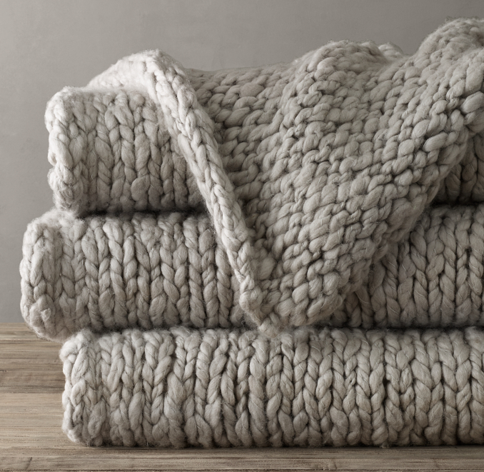 Chunky HandKnit Throw