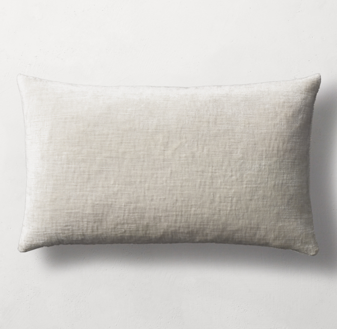 Italian Lustrous Velvet Pillow Cover Lumbar