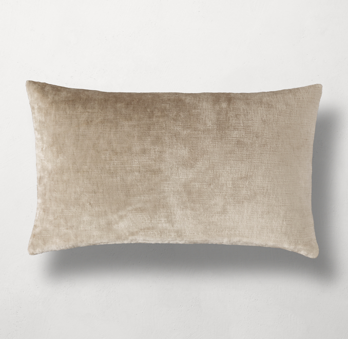 Italian Lustrous Velvet Pillow Cover Lumbar