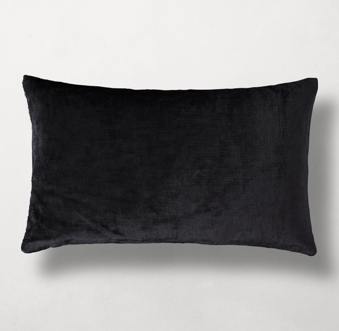 Italian Lustrous Velvet Pillow Cover Lumbar