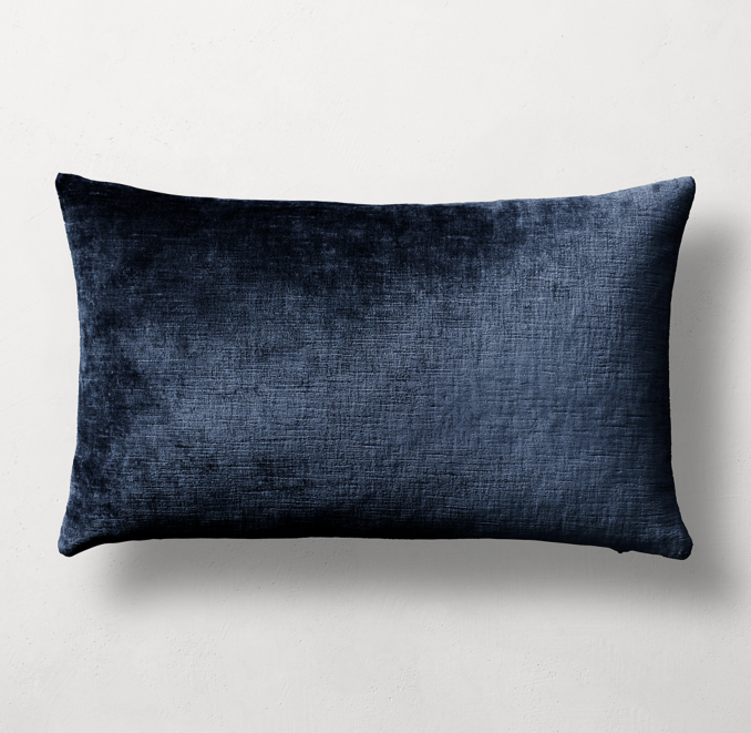 Italian Lustrous Velvet Pillow Cover Lumbar