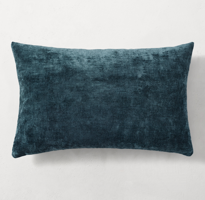 Italian Lustrous Velvet Pillow Cover Lumbar