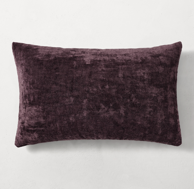 Italian Lustrous Velvet Pillow Cover Lumbar