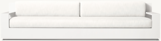 108&#34; Classic sofa shown in White. Cushions shown in White Perennials&#174; Performance Textured Linen Weave.