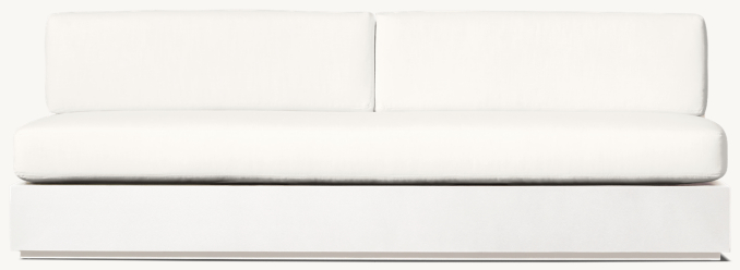 Front view of Marbella Three-Seat Armless Sofa Cushions