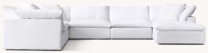 Restoration Hardware Cloud Two Seat Cushion Sofa, 42% Off