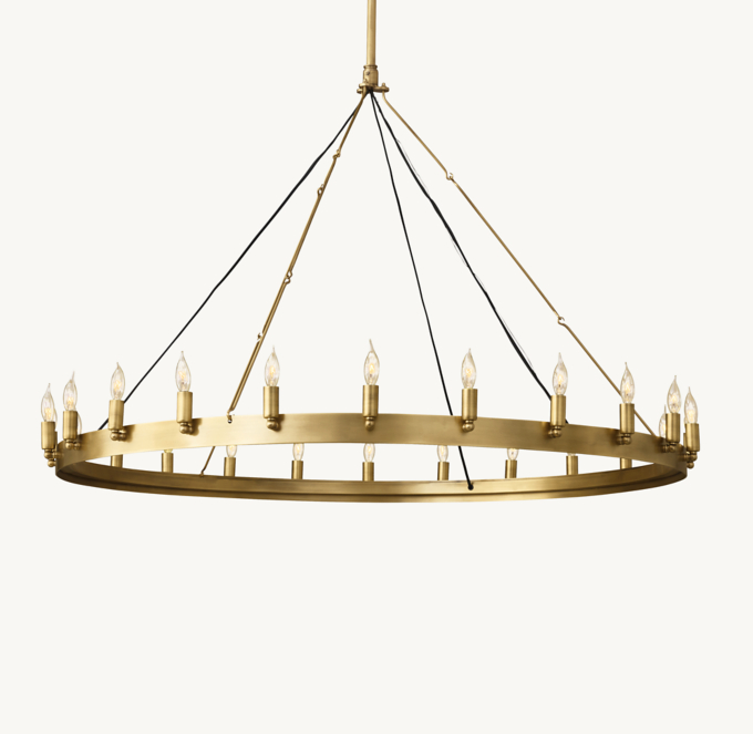 Camino Vintage Candelabra Round Chandelier 50\"